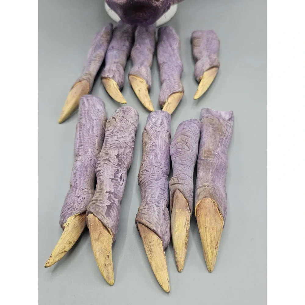 Vintage Cinema Secrets Purple Goblin Man Bat Halloween Mask W/ Finger Claws 2006